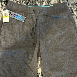 Gray shorts with tags